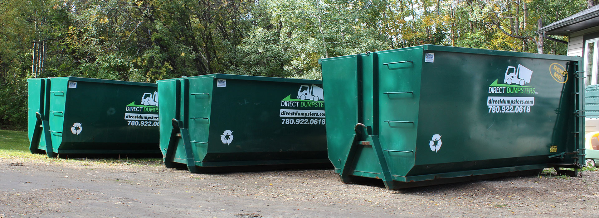 Direct Dumpsters,located in Sherwood Park, serves Edmonton and surrounding locations.