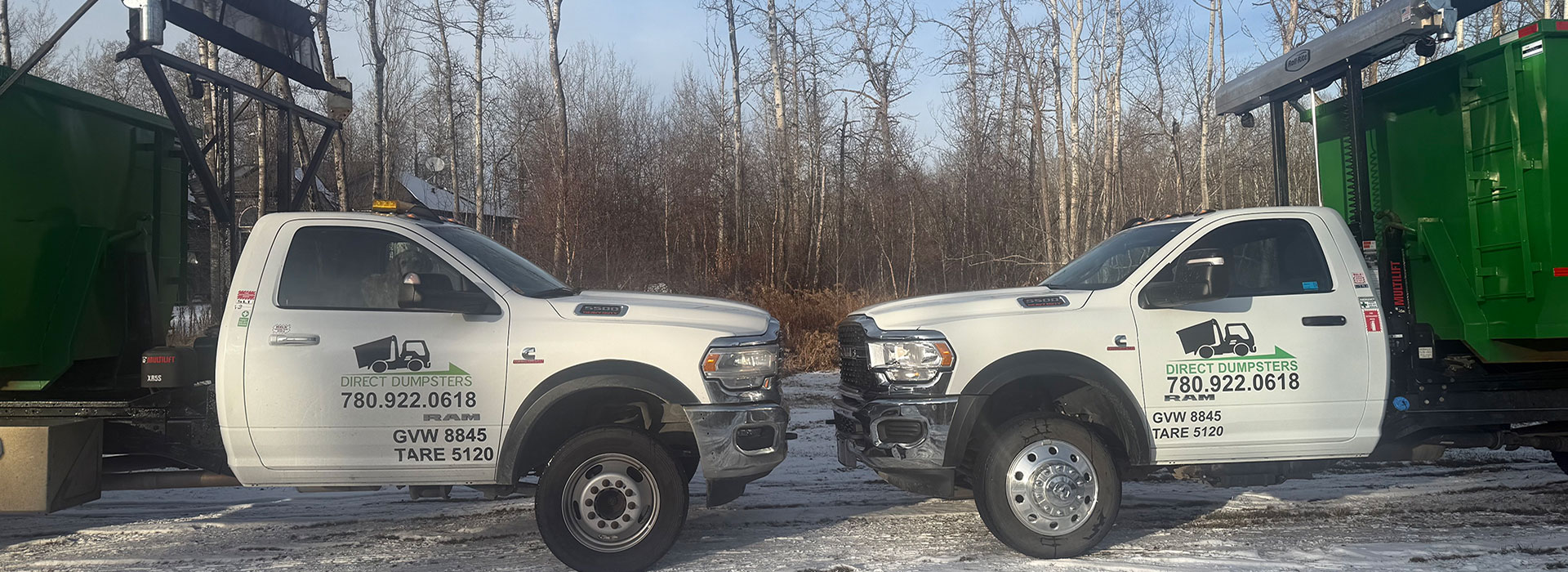 Direct Dumpsters offers short term and long term dumpster rentals to Edmonton and surrounding locations.