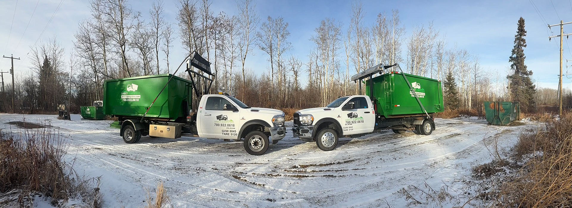 Direct Dumpsters provides 3 different sizes of garbage bins to fill your dumpster requirements in and around Edmonton.